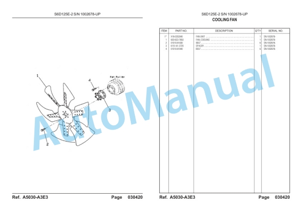 Komatsu D85E-SS-2, S6D125E-2 Parts Manual-2