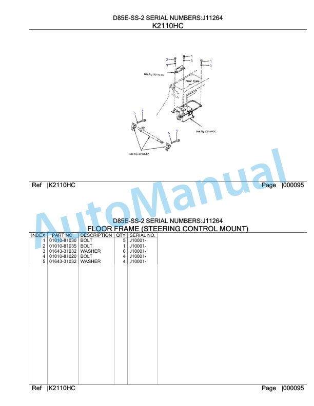 Komatsu D85ESS-2 Crawler Dozer Parts Manual-4