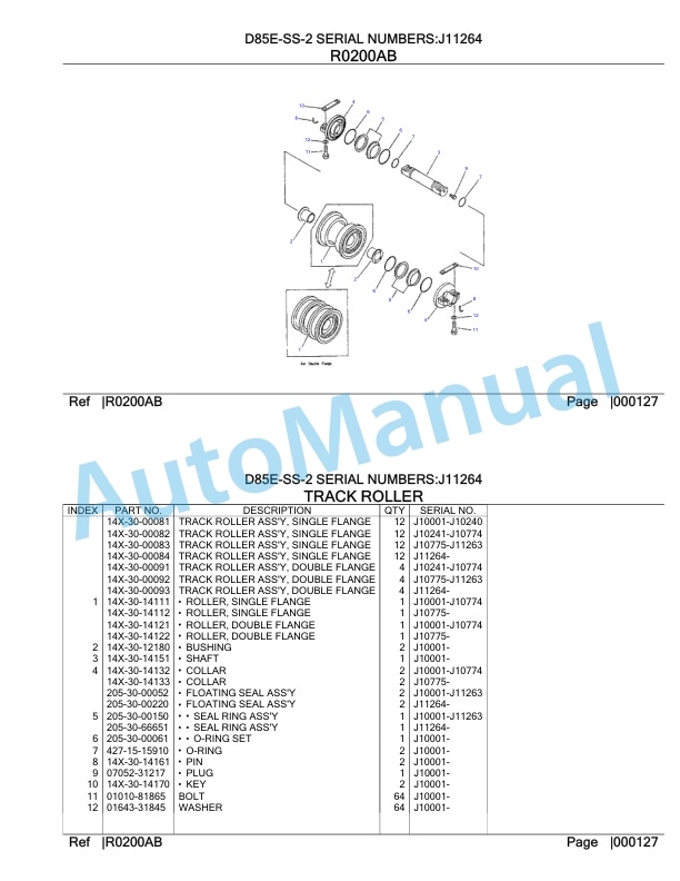 Komatsu D85ESS-2 Crawler Dozer Parts Manual-5