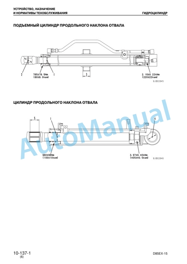 Komatsu D85EX-15, D85PX-15 Dozer Shop Manual SRU00005-00-2