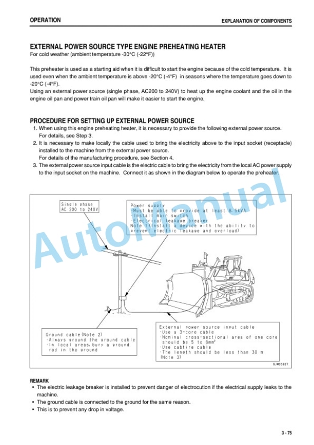 Komatsu D85EX-15E0, D85PX-15E0 Bull Dozer Operation and Maintenance Manual PEN01209-05-3