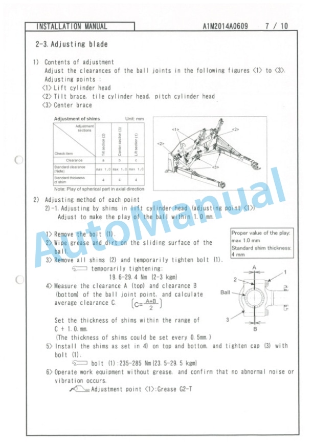 Komatsu D85EX-18, D85PX-18 Bull Dozer Field Assembly Instruction A1M2014A0609-5