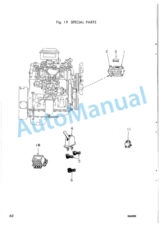 Komatsu DA220 Diesel Engine Parts Manual DA220-PE4-4