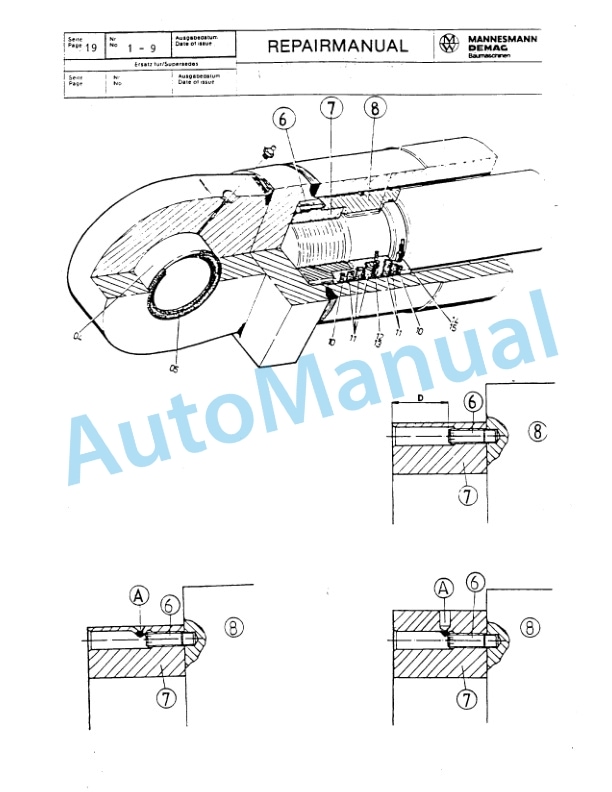 Alternative view of Komatsu Demag Hydraulic Shovel Repair Manual