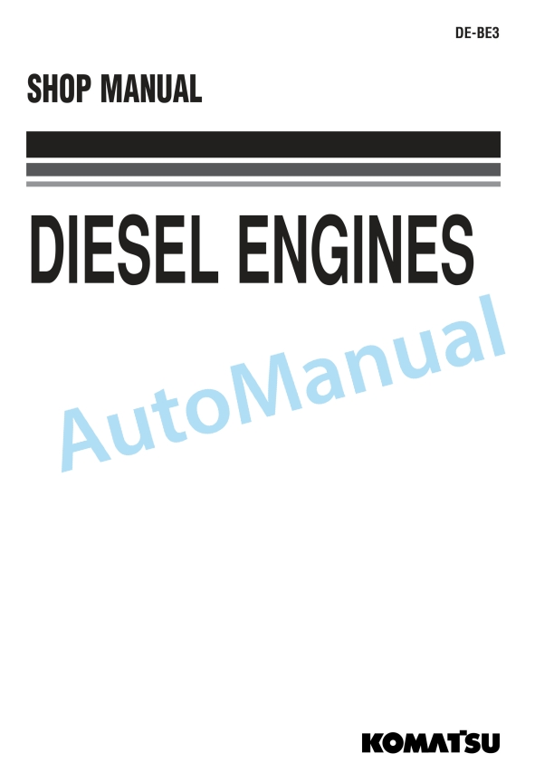 Komatsu Diesel Engine Shop Manual DE-BE3