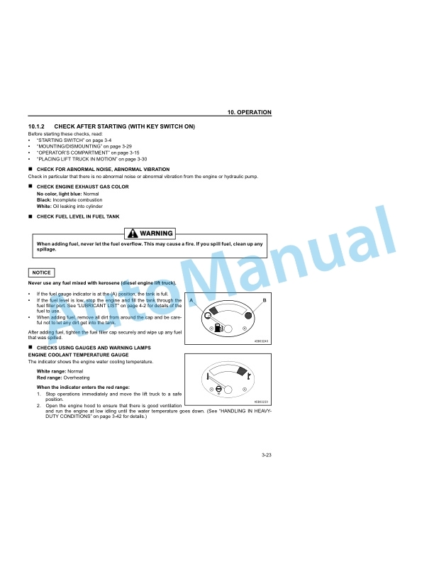 Komatsu DX Series Forklift Truck Operation and Maintenance Manual OM113R-4