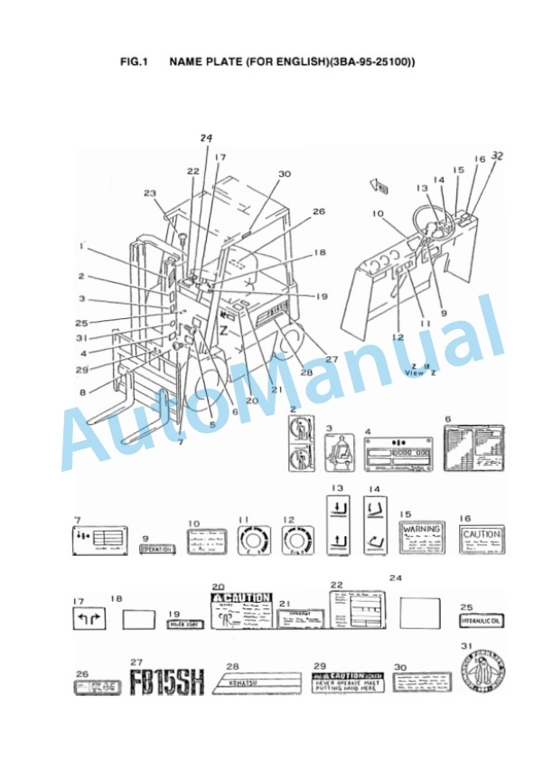 Komatsu EC Specification Forklift Truck Parts Manual FORMER01841_4-3