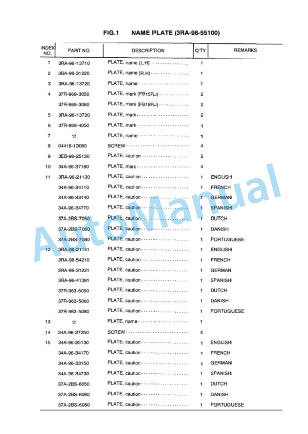 Komatsu EC Specification Forklift Truck Parts Manual FORMER01841_4-4