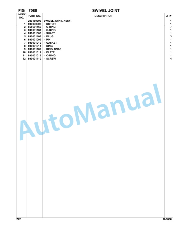 Komatsu FAI 222 Hydraulic Excavator Parts Manual 22201043-4