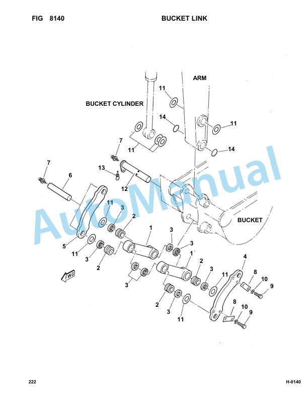 Komatsu FAI 222 Hydraulic Excavator Parts Manual 22201043-5
