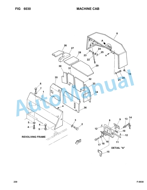 Komatsu FAI 230 Hydraulic Excavator Parts Manual 23000014-3