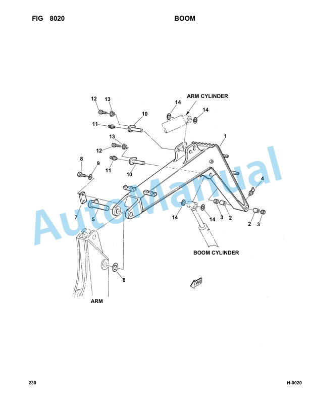 Komatsu FAI 230 Hydraulic Excavator Parts Manual 23000014-5