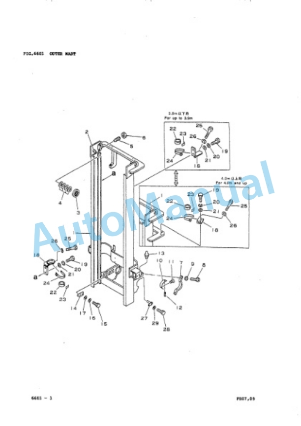 Komatsu FB07-3, FB09-3 Parts Manual FEN01759-00-5