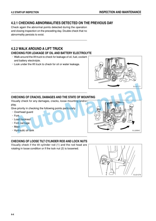 Komatsu FB10-12, FB14-12, FB15-12, FB18-12, FB15G-12, FB18G-12, FB20A-12, FB20AG-12 Electric Lift Truck Operation and Maintenance Manual ABA12E1-01-4