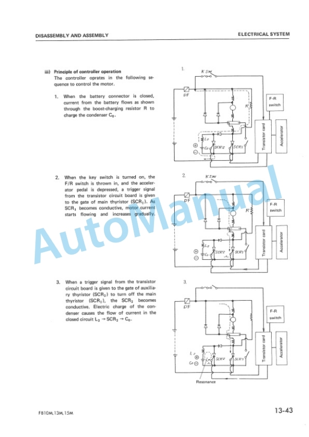 Komatsu FB10M-1, FB13M-1, FB15M-1 Electric Lift Truck Shop Manual FB10M-15M.1-BE1-5