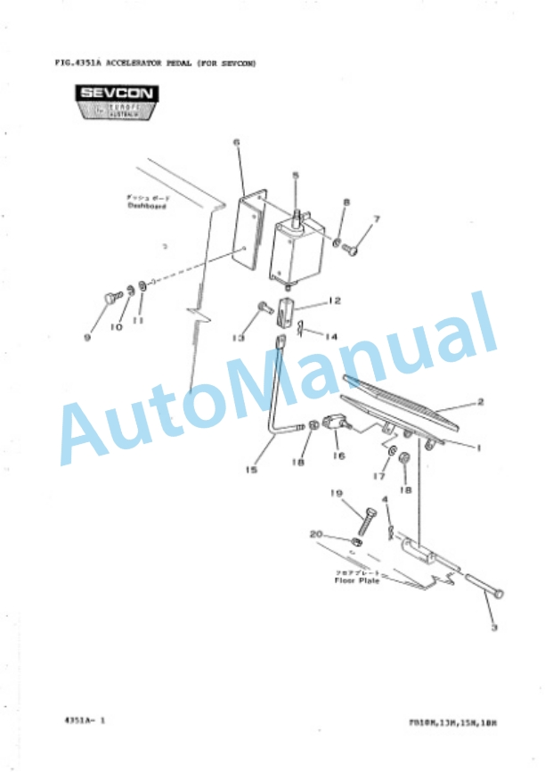 Komatsu FB10M-2, FB13M-2, FB15M-2, FB18M-2 Forklift Truck Parts Manual PMA02A1-03-4