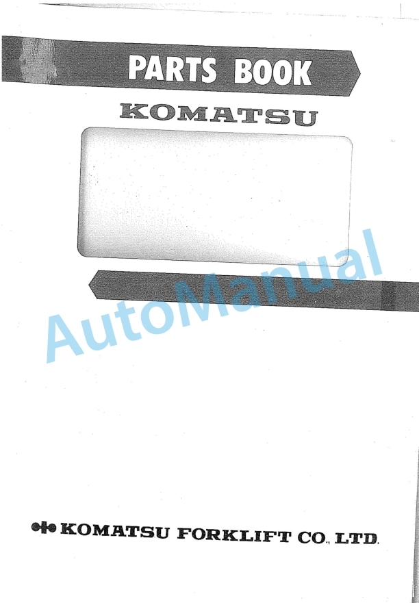 Komatsu FB10R-3, FB13R-3, FB14R-3, FB15R-3, FB18R-3 Electric Reach Truck Parts Manual FB10R_18R.3-PNE4