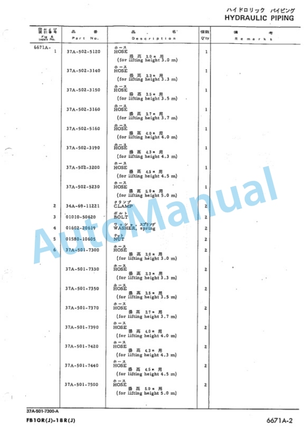 Komatsu FB10R-3, FB13R-3, FB14R-3, FB15R-3, FB18R-3 Electric Reach Truck Parts Manual FB10R_18R.3-PNE4-5