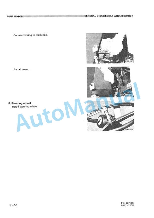 Komatsu FB10SH, FB15SH, FB20SH, FB25SH Electric Lift Truck Shop Manual FB10_25SH-C-BE1-3