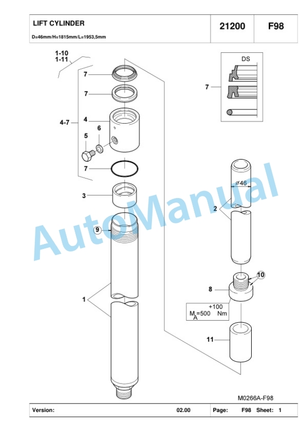 Komatsu FB12-20RJ-2R Parts Manual 60422161 P1-5