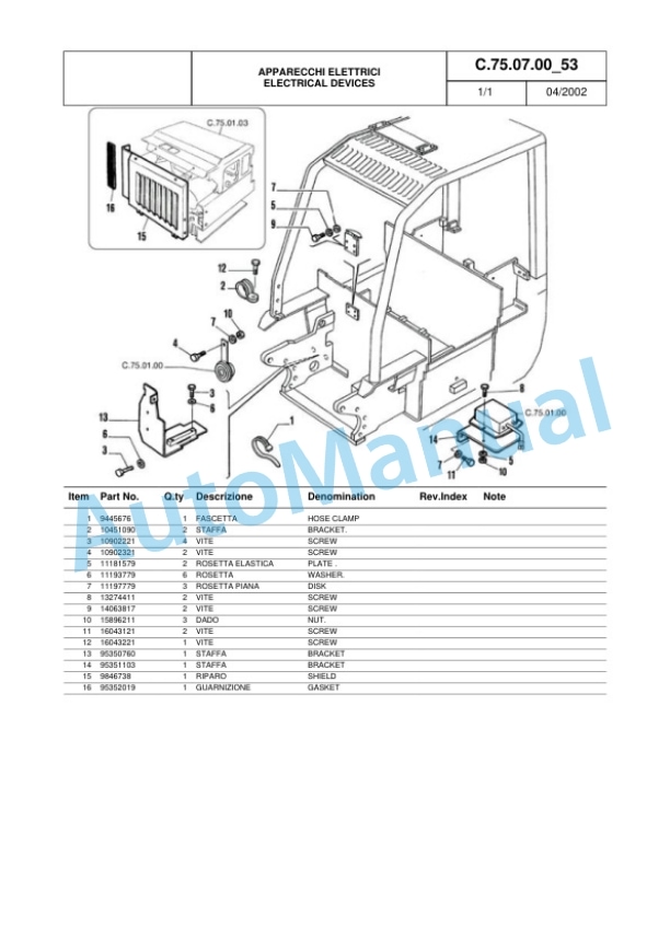 Komatsu FB12M-1R, FB15M-1R, FB18M-1R, FB15-1R, FB18-1R Parts Manual 60422361 Rev.002-3