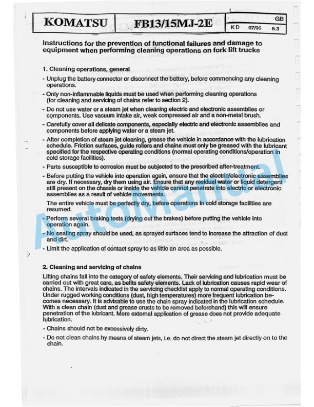 Komatsu FB13-15MJ-2E Field Assembly Instruction-4