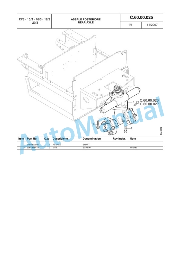 Komatsu FB13M-2R, FB15M-2R, FB15-2R, FB16M-2R, FB16-2R, FB18M-2R, FB18-2R, FB20M-2R, FB20-2R, FB20G-2R Forklift Truck Parts Manual 40328047801 Rev.007-2