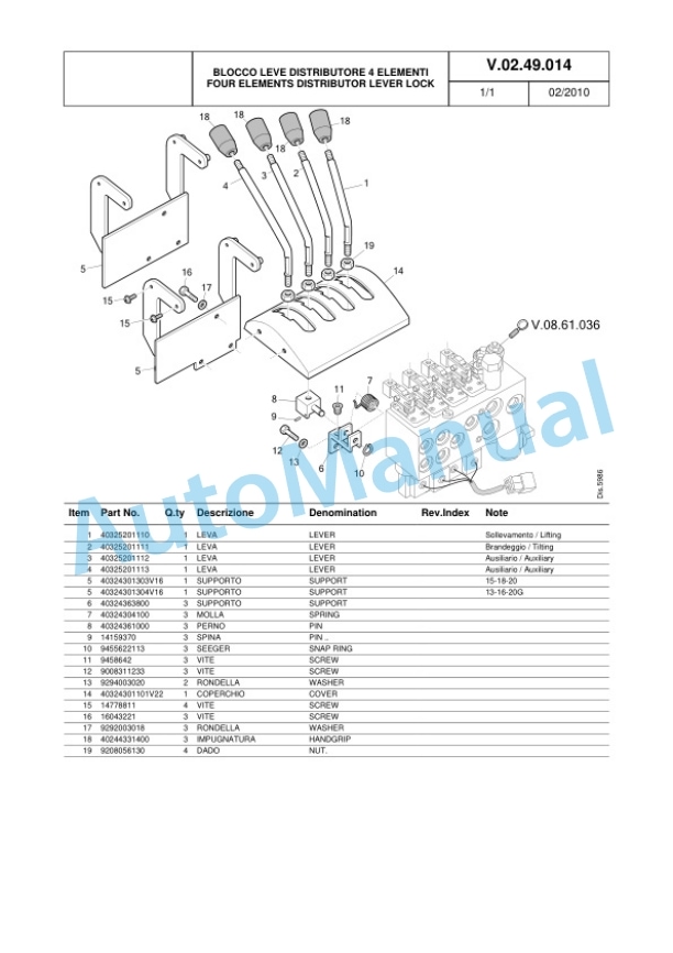 Komatsu FB13M-2R, FB15M-2R, FB15-2R, FB16M-2R, FB16-2R, FB18M-2R, FB18-2R, FB20M-2R, FB20-2R, FB20G-2R Forklift Truck Parts Manual 40328047801 Rev.007-5