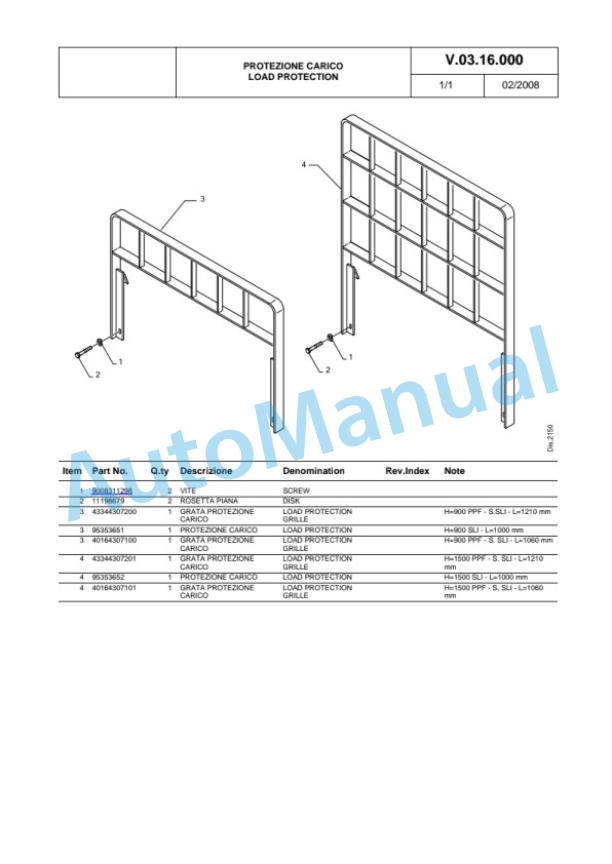 Komatsu FB13M-2R, FB15M-2R, FB15-2R, FB16M-2R, FB16-2R, FB18M-2R, FB18-2R, FB20M-2R, FB20-2R, FB20G-2R Forklift Truck Parts Manual 40328047801Rev.007-5