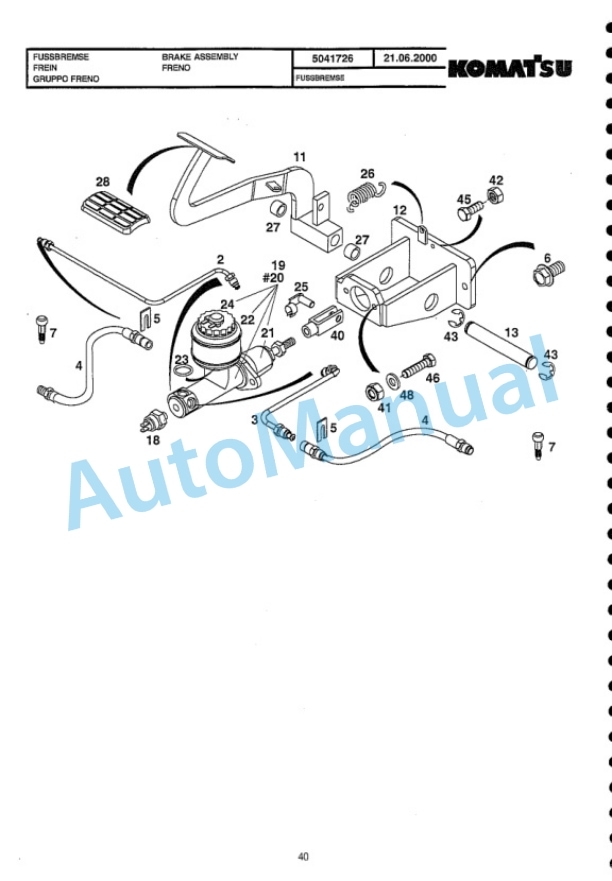 Komatsu FB13M-3E, FB16M-3E, FB18M-3E, FB20M-3E, FB16MG-3E, FB18MG-3E Forklift Truck Parts Manual-3