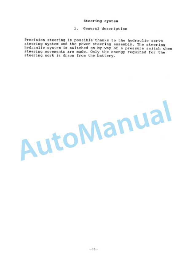 Komatsu FB13MV-1E, FB16MV-1E, FB16M-1E, FB18M-1E, FB20M-1E Electric Lift Truck Shop Manual FBM13_20.1E-BE1-2