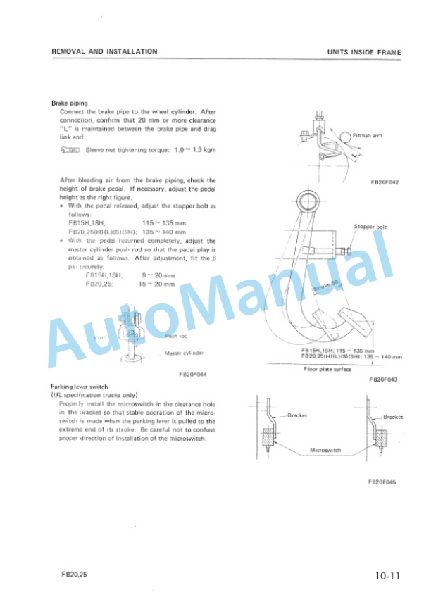 Komatsu FB15H-3, FB18H-3, FB20H-2, FB20L-2, FB25H-2, FB25L-2, FB20S-2, FB20SH-2, FB25S-2, FB25SH-2 Shop Manual FB15H_25SH.2-BE1-3
