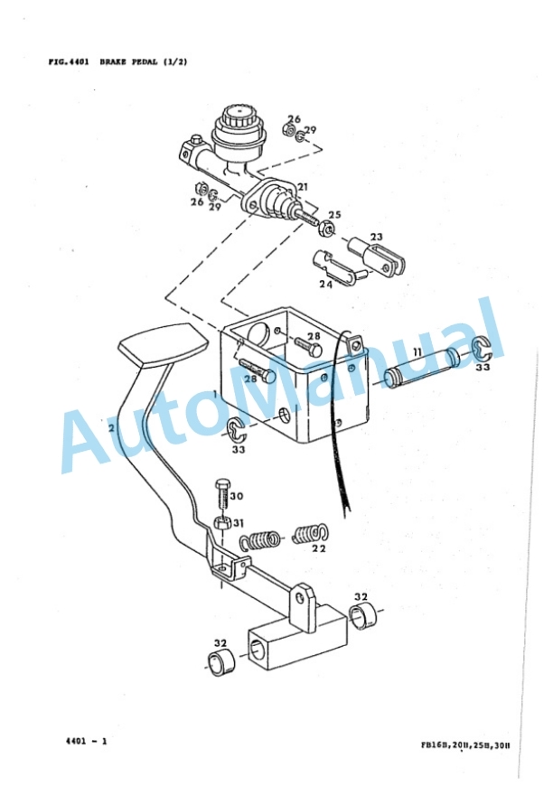 Komatsu FB16GH-1E, FB20GH-1E, FB25GH-1E, FB16H-1E, FB20H-1E, FB25H-1E, FB30H-1E Forklift Truck Parts Manual PBB01B1-01-3