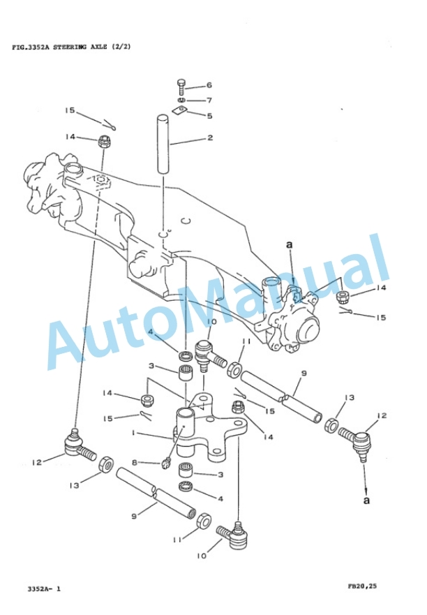 Komatsu FB20-3, FB25-3, FB20G-3, FB25G-3, FB20GH-3, FB25GH-3, FB20L-3, FB25L-3 Forklift Truck Parts Manual PBB03A1-04-3