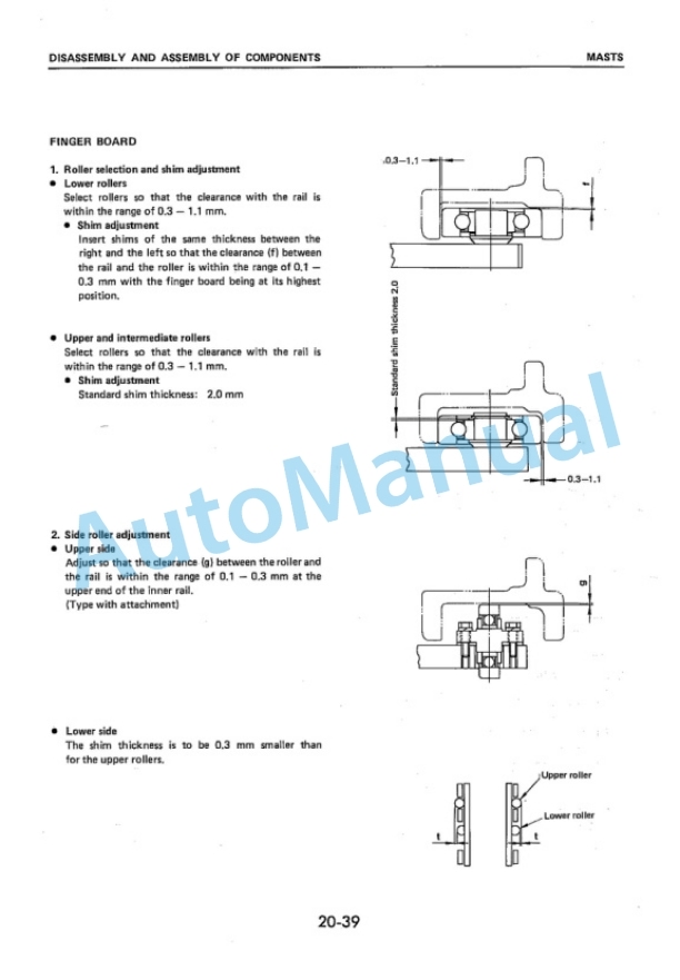Komatsu FB20-3, FB25-3, FB20G-3, FB25G-3, FB20GH-3, FB25GH-3 Forklift Truck Shop Manual FB20_25.3-BE1-4
