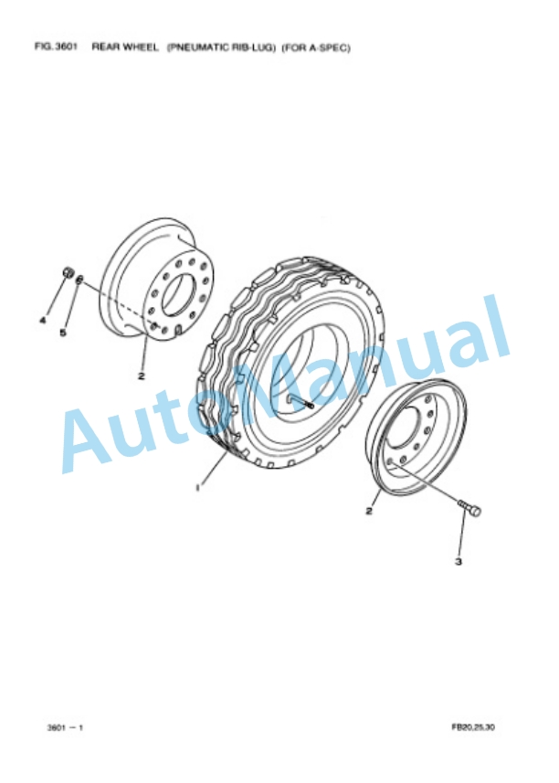 Komatsu FB20EX-5, FB25EX-5, FB30EX-5, FB20EXL-5, FB25EXL-5, FB20EXG-5, FB25EXG-5, FB20EXH-5, FB25EXH-5 Forklift Truck Parts Manual PBB05A1-03-3