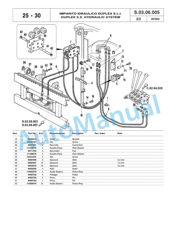 Komatsu FB20H-2R, FB20HG-2R, FB25H-2R, FB30H-2R Parts Manual 40258047800-4