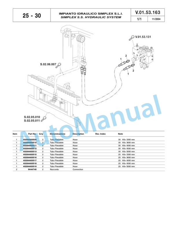 Komatsu FB20H-2R, FB20HG-2R, FB25H-2R, FB30H-2R Parts Manual 40258047800-5