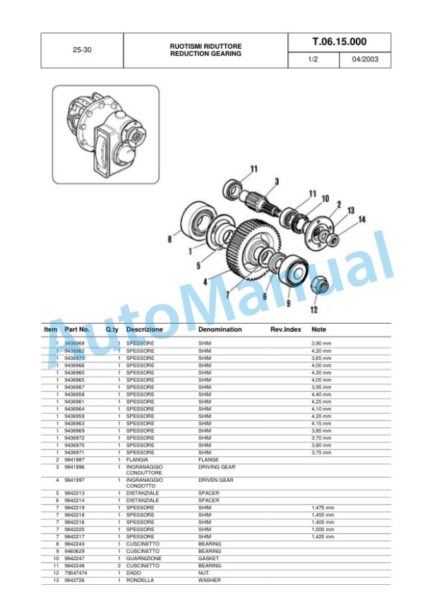 Komatsu FB20H-2R, FB20HG-2R, FB25H-2R, FB30H-2R Parts Manual 40258047800 Rev.003-2