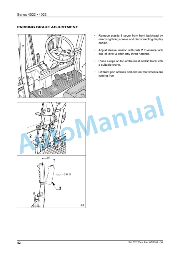 Komatsu FB20H-2R, FB20HG-2R, FB25H-2R, FB30H-2R Shop Manual 60424171-3