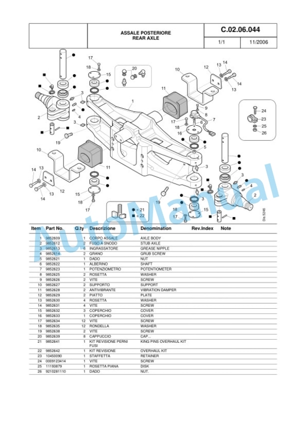 Komatsu FB22H-3R, FB25H-3R, FB25HG-3R, FB30H-3R Parts Manual 40248047801 Rev.002-2