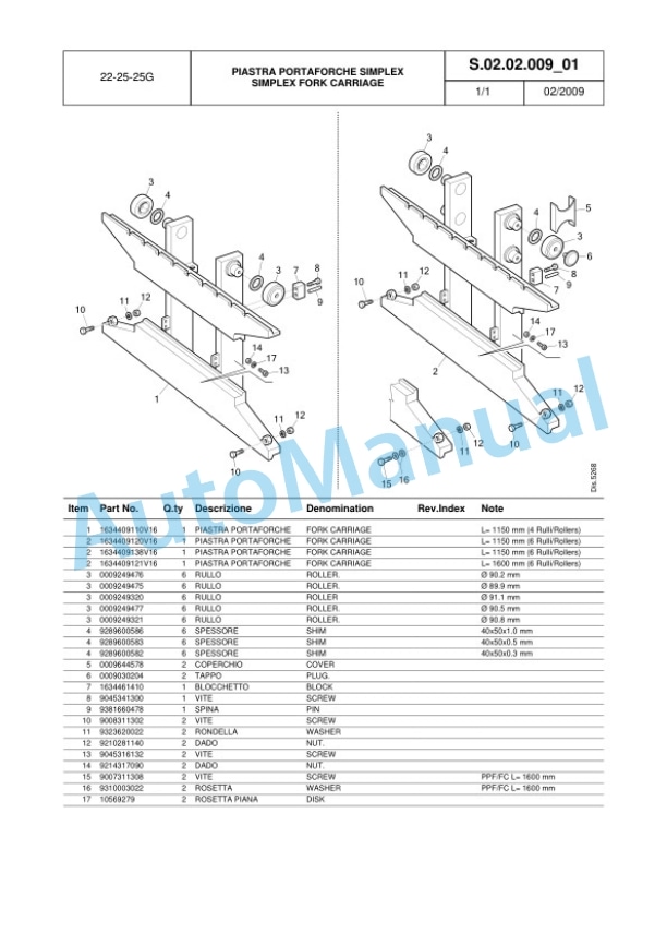 Komatsu FB22H-3R, FB25H-3R, FB25HG-3R, FB30H-3R Parts Manual 40248047801 Rev.006-3