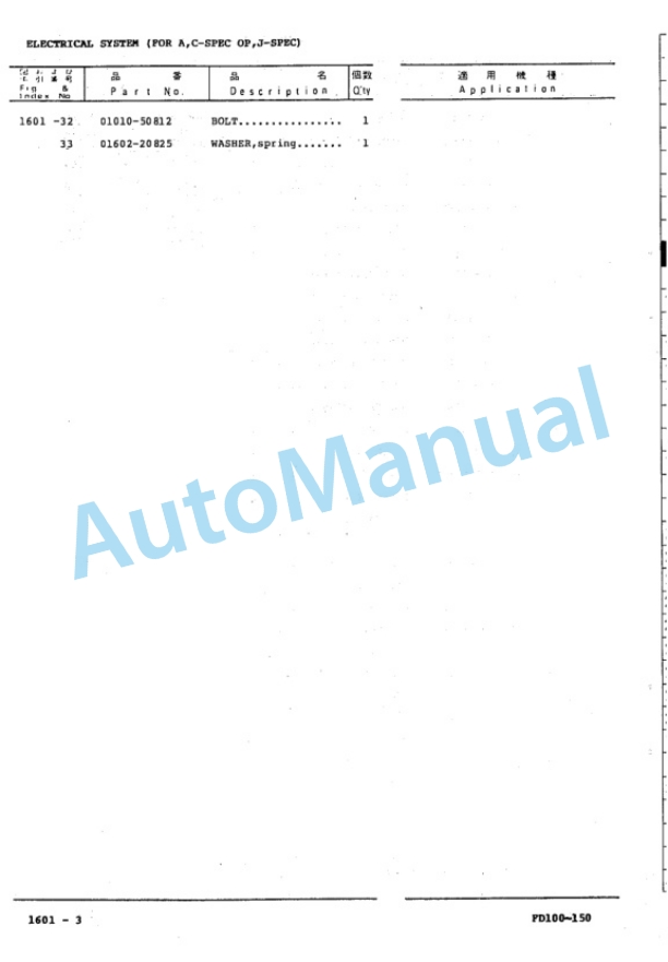 Komatsu FD100-5, FD115-5, FD135-5, FD150E-5 Forklift Truck Parts Manual FD100_150E.5-PNE1-2