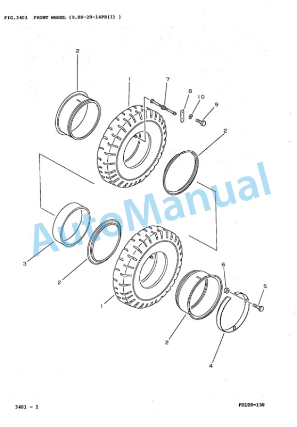 Komatsu FD100-5, FD115-5, FD135-5, FD150E-5 Forklift Truck Parts Manual FD100_150E.5-PNE1-3
