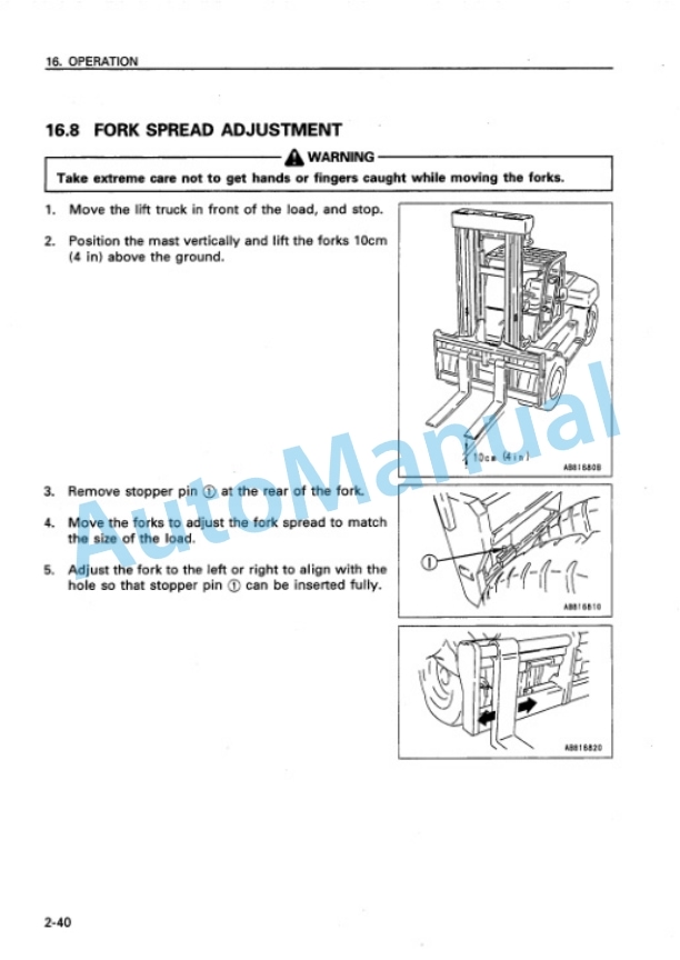 Komatsu FD100-6, FD115-6, FD135-6, FD150E-6, FD160E-6 Forklift Truck Operation and Maintenance Manual AEE06E1-01-4