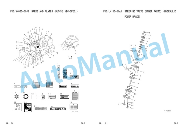 Komatsu FD100-7, FD115-7, FD135-7, FD150E-7, FD160E-7 Chassis Forklift Truck Parts Manual PEE07E1-01-5