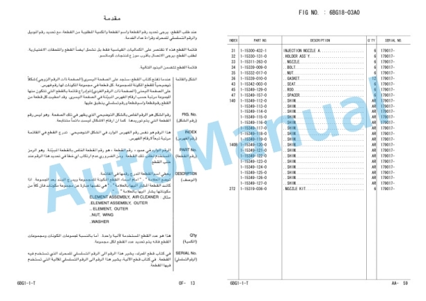 Komatsu FD100-7, FD115-7, FD135-7, FD150E-7, FD160E-7 Engine Forklift Truck Parts Manual PEE07E2-01-2