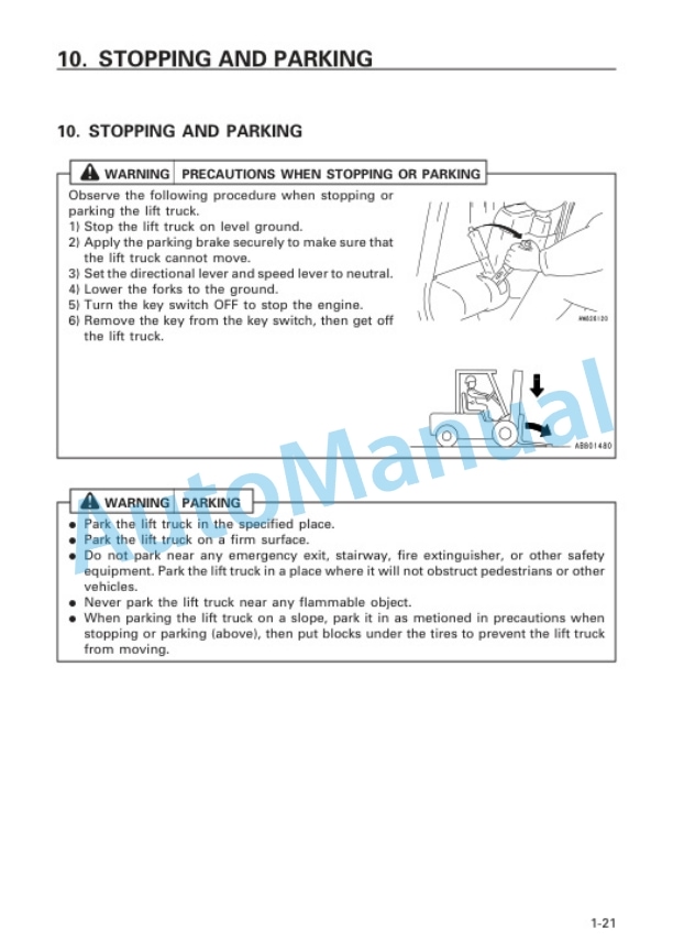 Komatsu FD100-7, FD115-7, FD135-7, FD150E-7, FD160E-7 Forklift Truck Operation and Maintenance Manual AEE07E1-01-2
