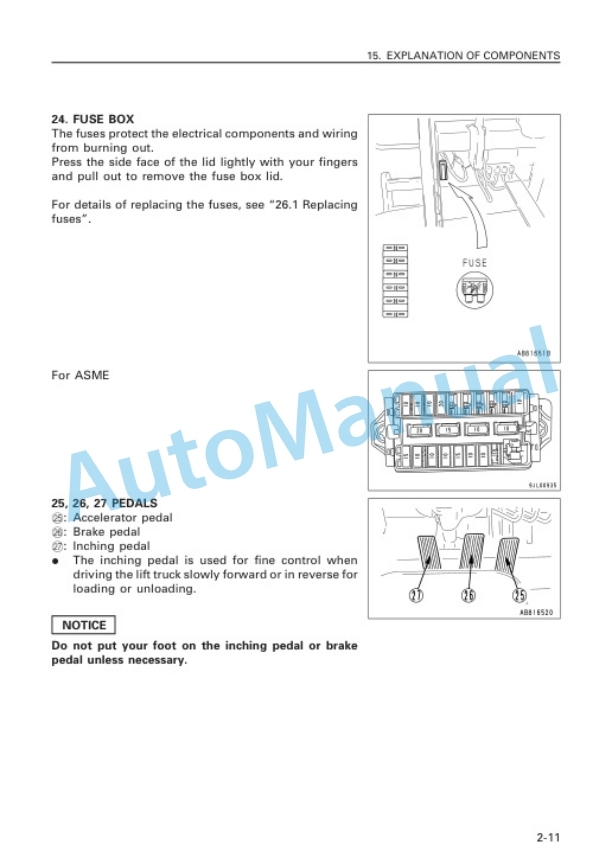 Komatsu FD100-7, FD115-7, FD135-7, FD150E-7, FD160E-7 Forklift Truck Operation and Maintenance Manual AEE07E1-04-3