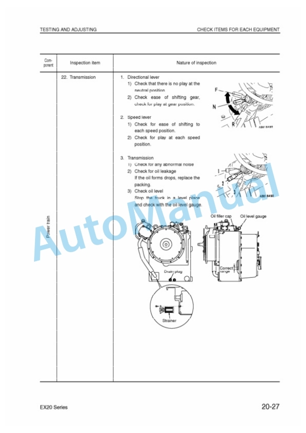 Komatsu FD100-7, FD115-7, FD135-7, FD150E-7, FD160E-7 Forklift Truck Shop Manual BEE07E1-05-2